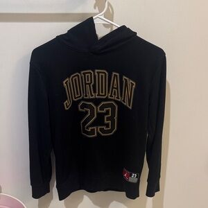 Jordan Hoodie in Black with Gold Details